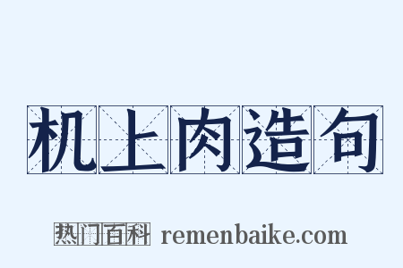 机上肉造句是什么意思的图片